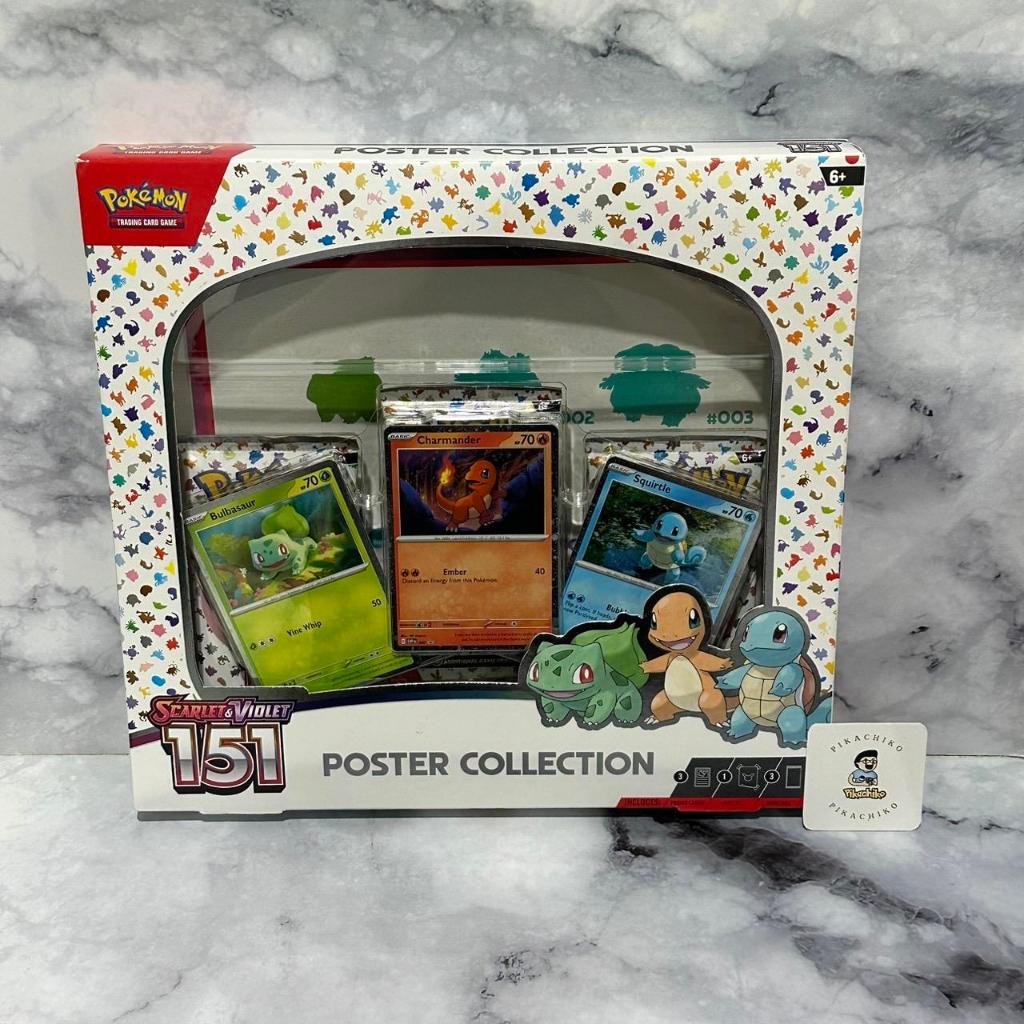 Kartu Pokemon TCG English Inggris Scarlet & Violet 151 Poster Collection Box Charmander Bulbasaur Sq