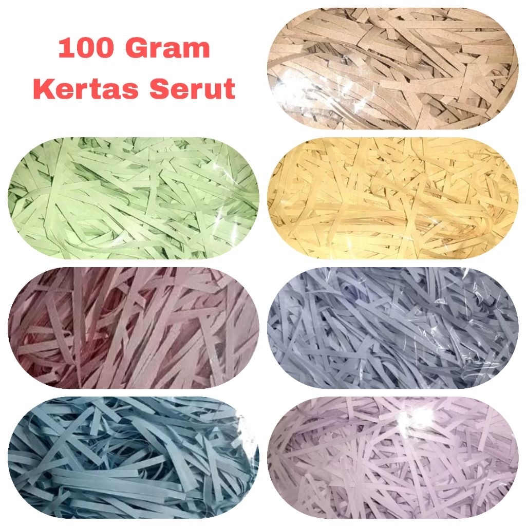 

100 Gram Kertas Serut - Kertas Cacah untuk Packing Hampers Kado