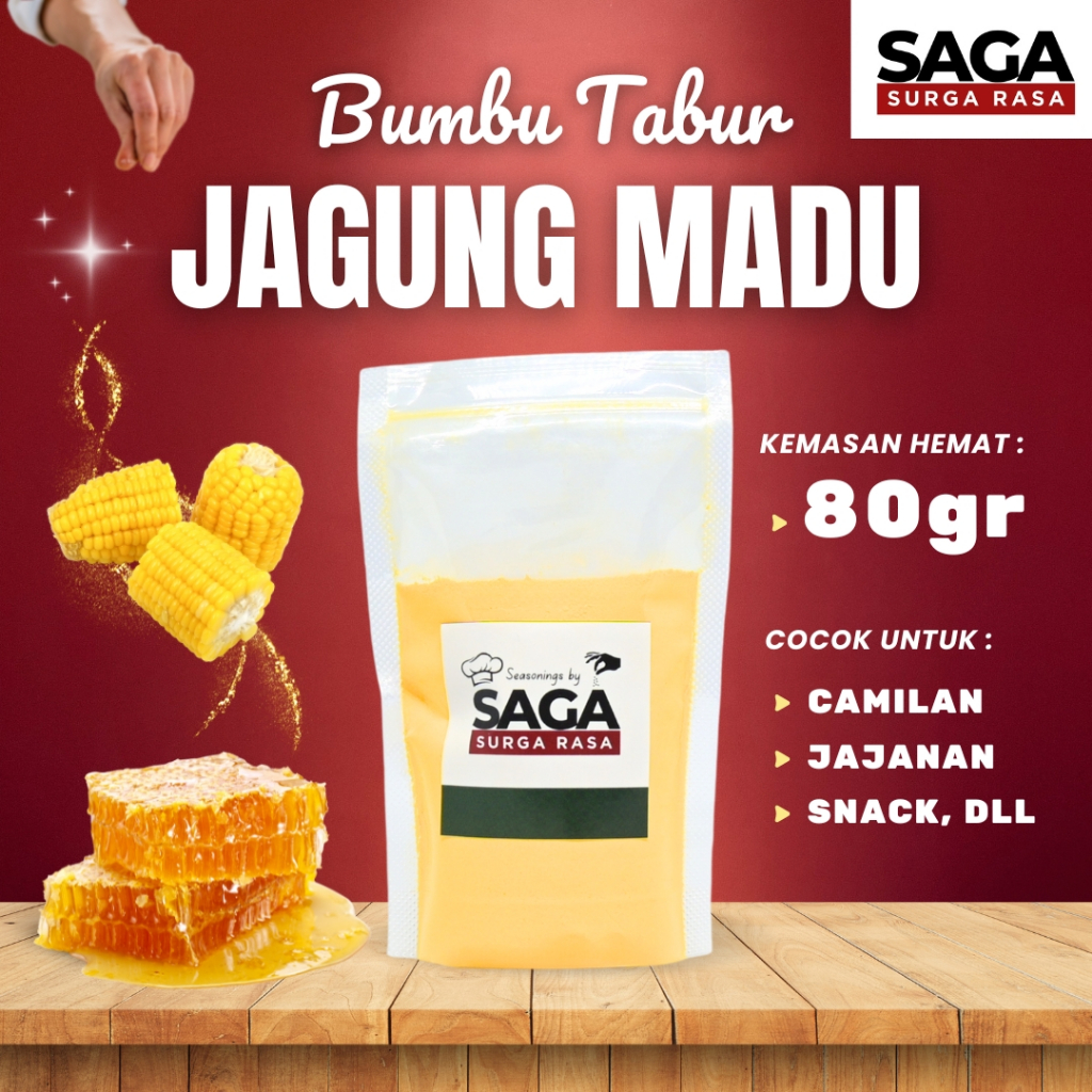 

SURGA RASA Bumbu Tabur Jagung Madu 80gr - Bumbu Tabur Rasa & Bubuk Tabur Premium