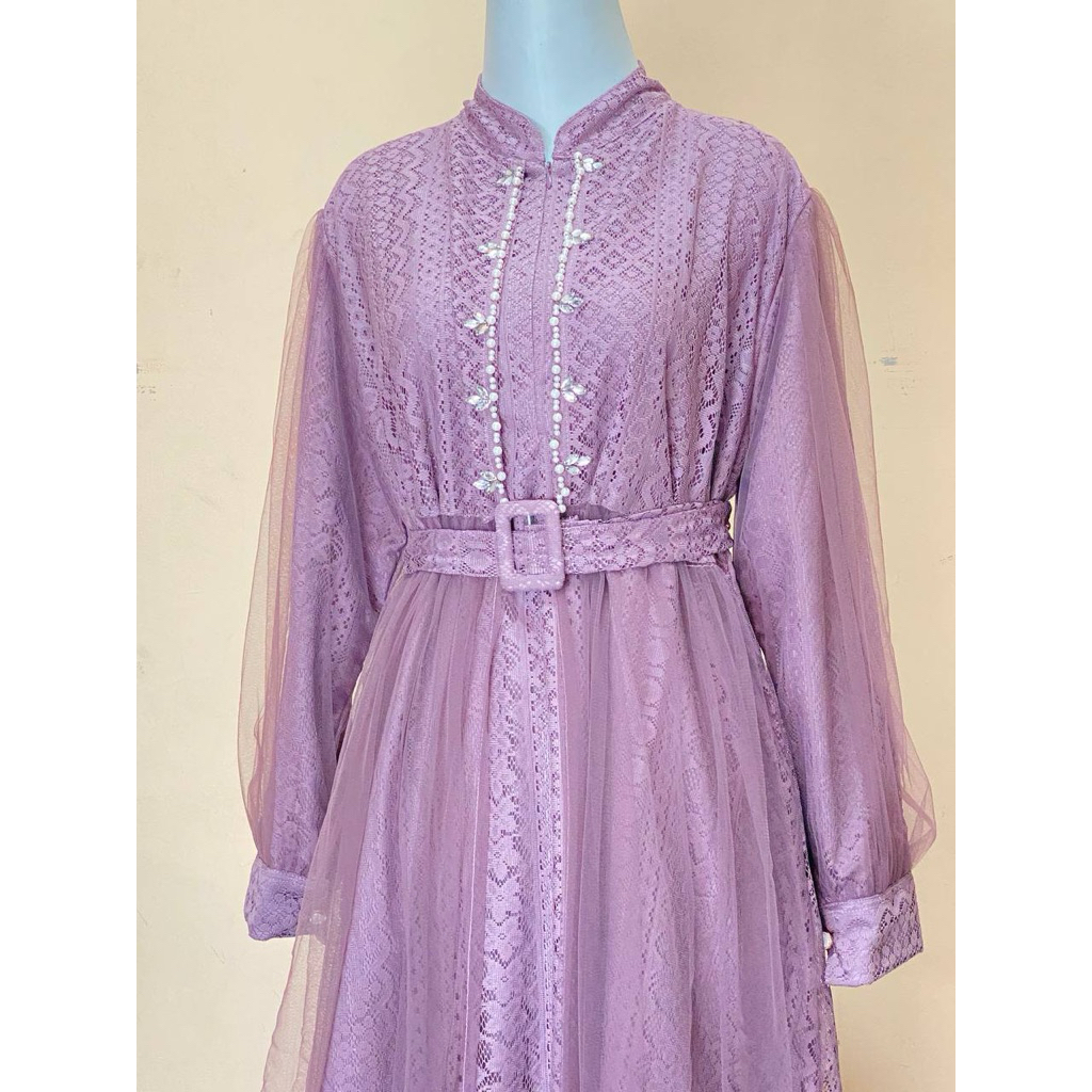 Arumi Dress Gamis Brukat - Baju Kondangan Gaun Pesta Busana Muslim Wanita Dewasa Remaja Mewah Maxi