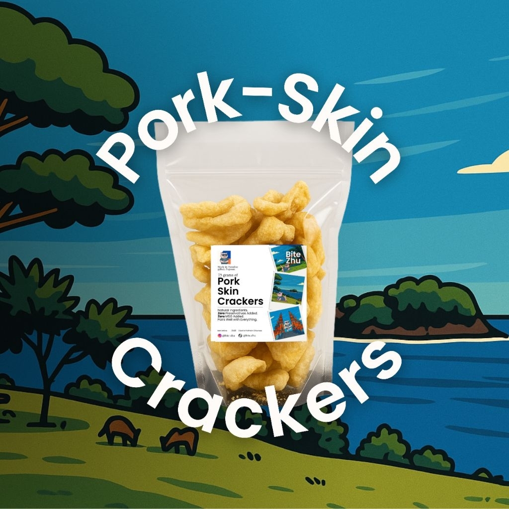 

BITEZHU | Pork Skin Crackers - Kerupuk Kulit Babi | 75 Grams | Original |