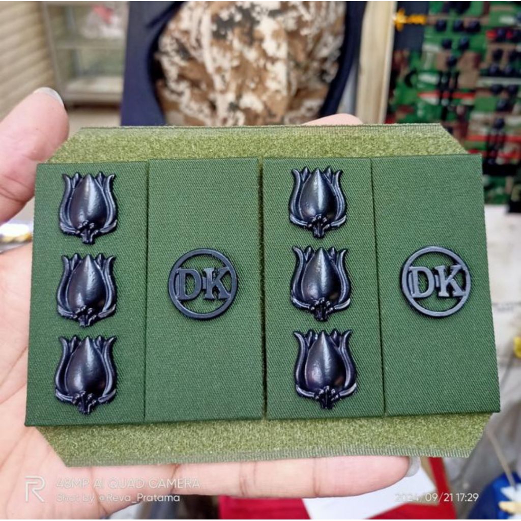 Pangkat Kerah PDL TNI AU + Korps Model Logam