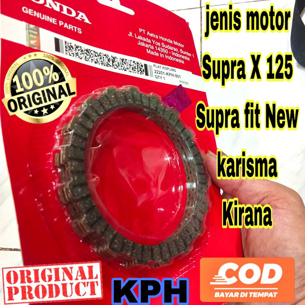 KPH Kampas Kopling honda original Supra x 125/Kampas plat Kopling Kharisma  Plat kopling Kirana supr