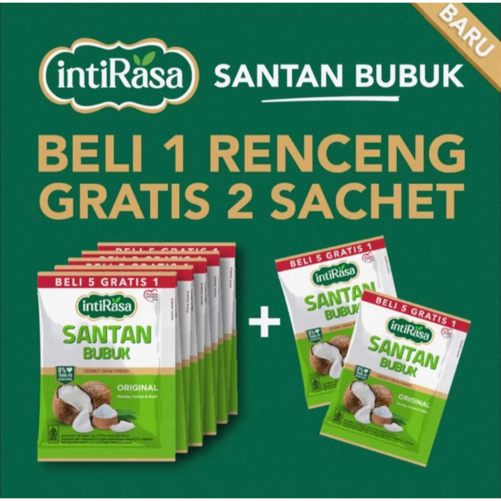 

(COD) Santan Bubuk Terlaris Merk Intirasa 13gram Rentengan