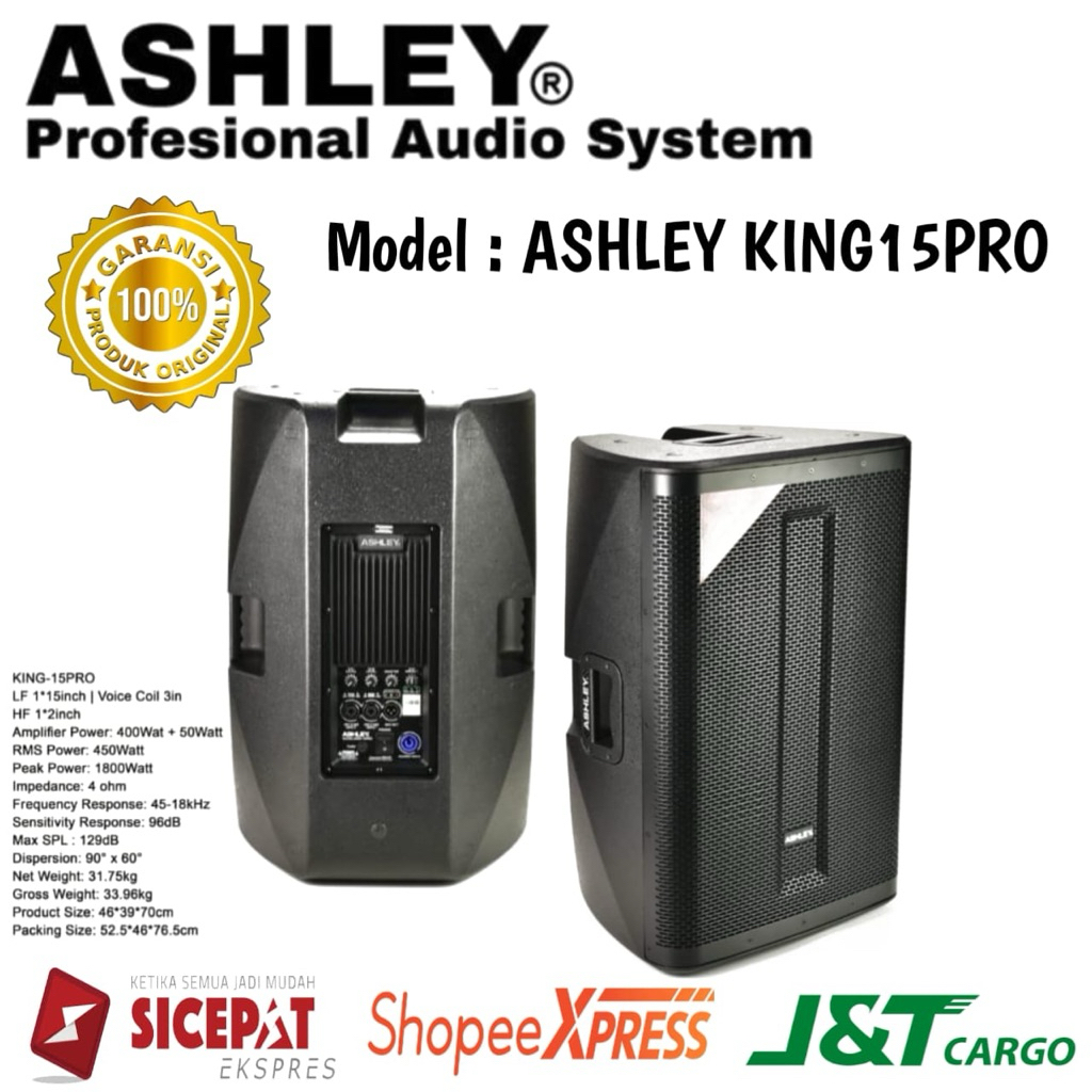 Speaker Aktif Ashley King 15Pro Original Speaker Aktif Ashley 15inch Garansi resmi