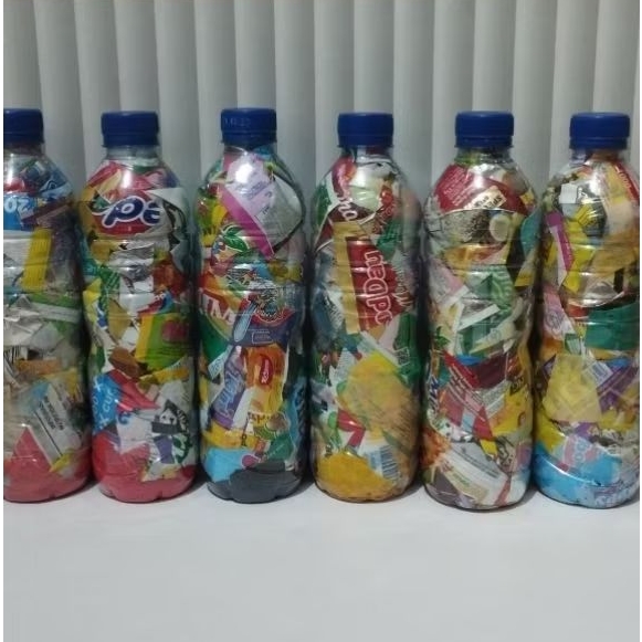 

Ekobrik Aqua botol 600ml Ready Stok | Sampah plastik