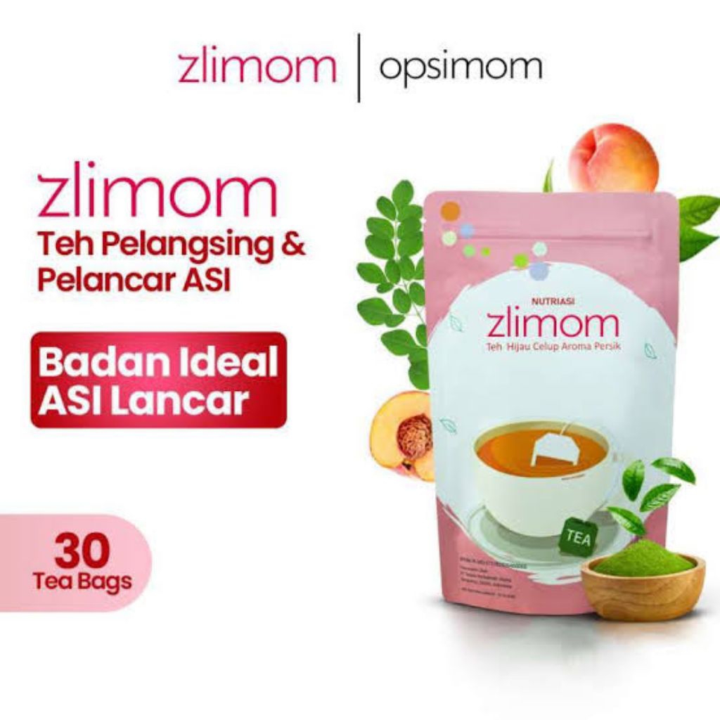 

Zlimom Teh Hijau Celup Aroma Persik 30Kantong Teh Opsimom
