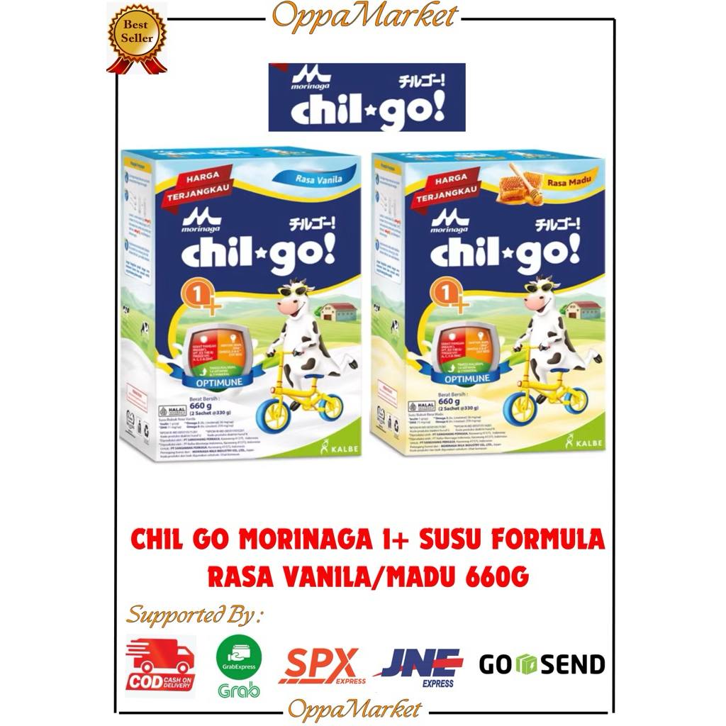 

CHIL GO MORINAGA 1+ SUSU FORMULA ANAK RASA VANILA/MADU 660G