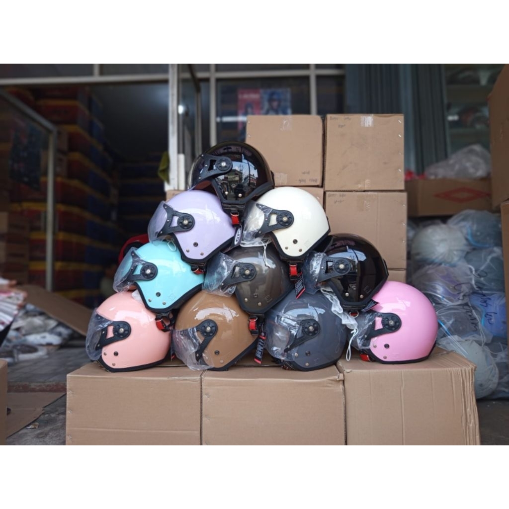 helm bogo wanita hijab anti pusing helm bogo dewasa