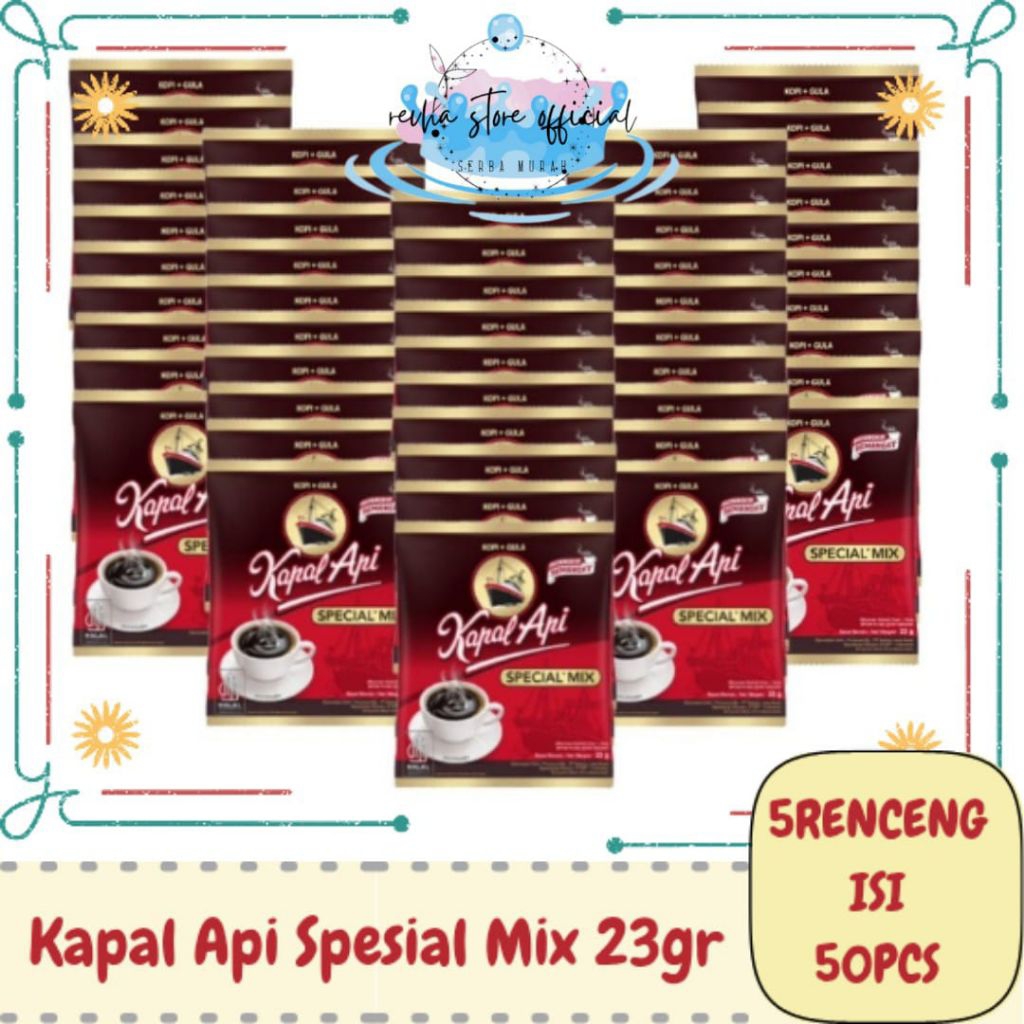 

Kopi Kapal Api Spesial Mix 23gr 5Renceng Isi 50pcs
