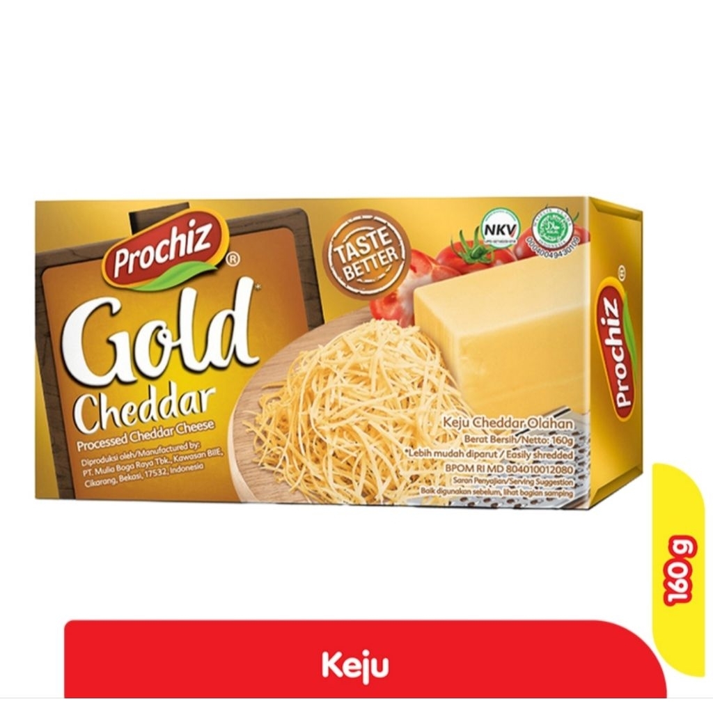 

PROCHIZ Gold Keju Cheddar Olahan 160 g