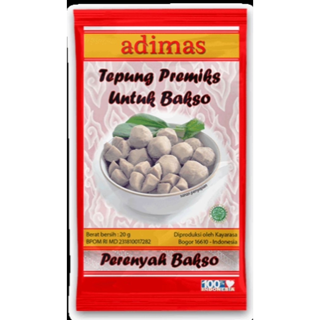 

Adimas perenyah bakso 20gr renteng 10sachet