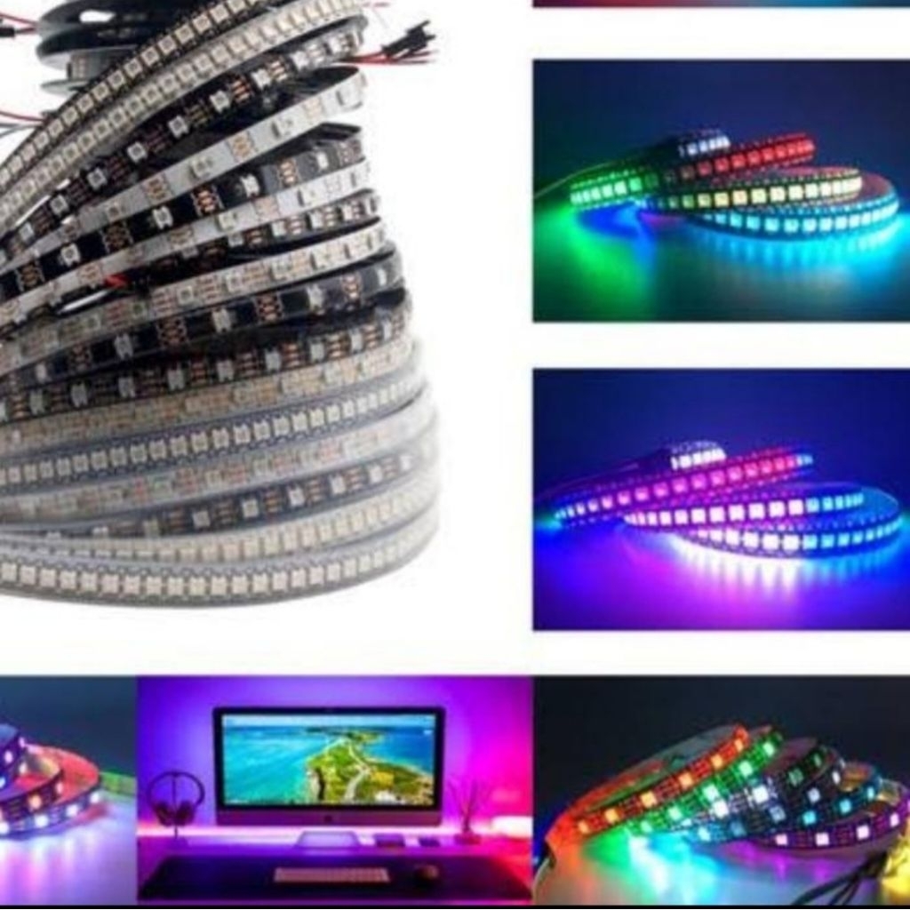 LED smart RGB watterfrop anti air RGB Smart LED Strip ip69 WS2812B Individual Addressable SMD5050 pc