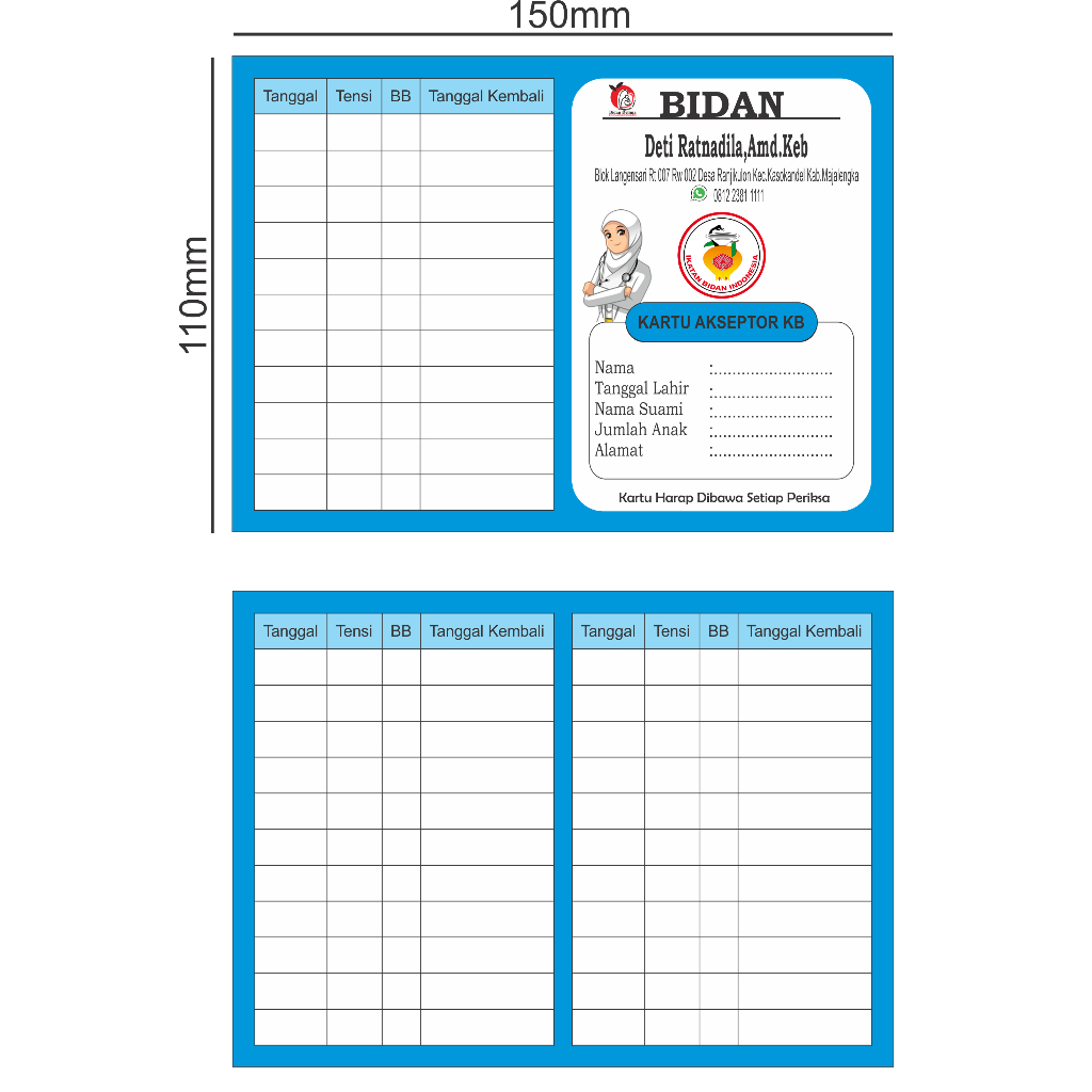 

KARTUKB,AKSEPTORKB,KARTUPERIKSAKB=90pcs