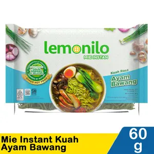 

Lemonilo Mie Kuah Instan Rasa Ayam Bawang - Mie Sehat Tanpa MSG Lemonilo Lemonilo Mie Instant Kuah Alami Ayam Bawang 60G