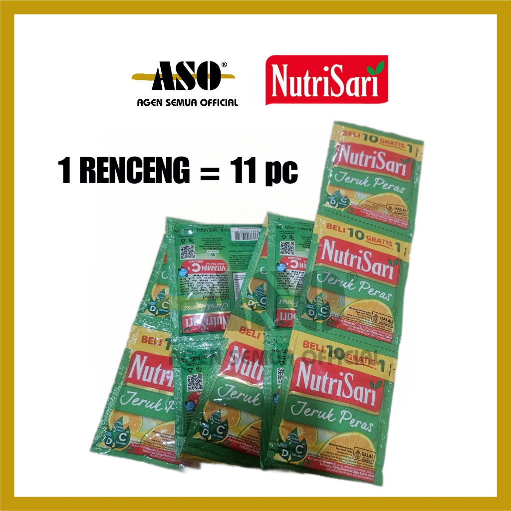 

NUTRISARI JERUK PERAS 14g JUPE RENCENG ( ISI 11 ) PROMO !!!