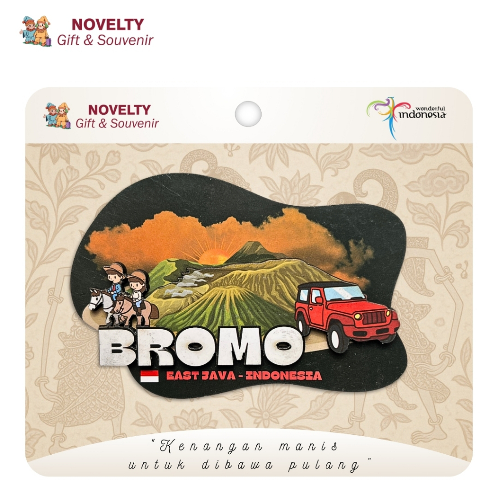Souvenir magnet kulkas Bromo cenderamata Jawa timur oleh oleh Indonesia