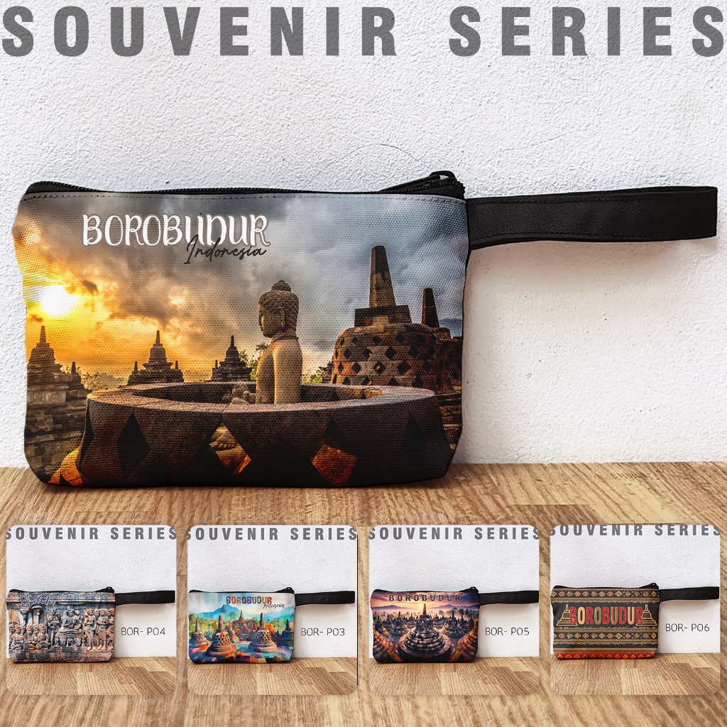 Dompet Oleh Oleh Borobudur Pouch Souvenir Borobudur