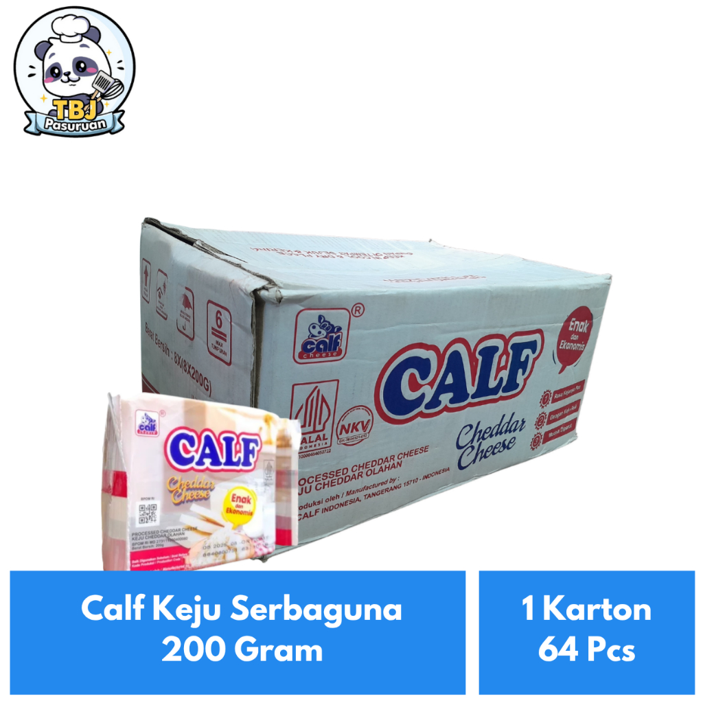 

Calf Keju Serbaguna 200 Gram Kemasan 1 Karton Isi 64 Pcs