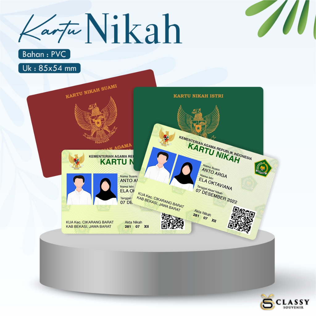 CETAK WEDDING CARD - KARTU WEDDING NIKAH BAHAN PVC