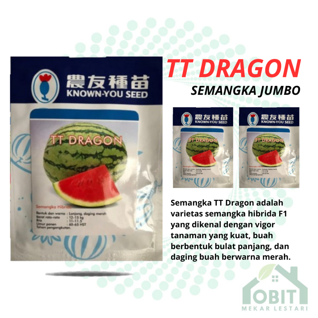 BENIH SEMANGKA MERAH MERONA TT DRAGON ISI 400 BIJI ORIGINAL SEMANGKA JUMBO