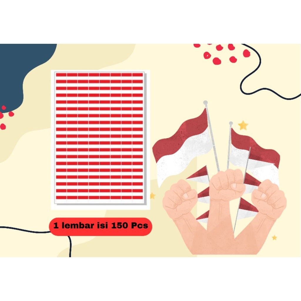 

Stiker Bendera Pipi Cutting 1 Lembar isi 150 Pcs