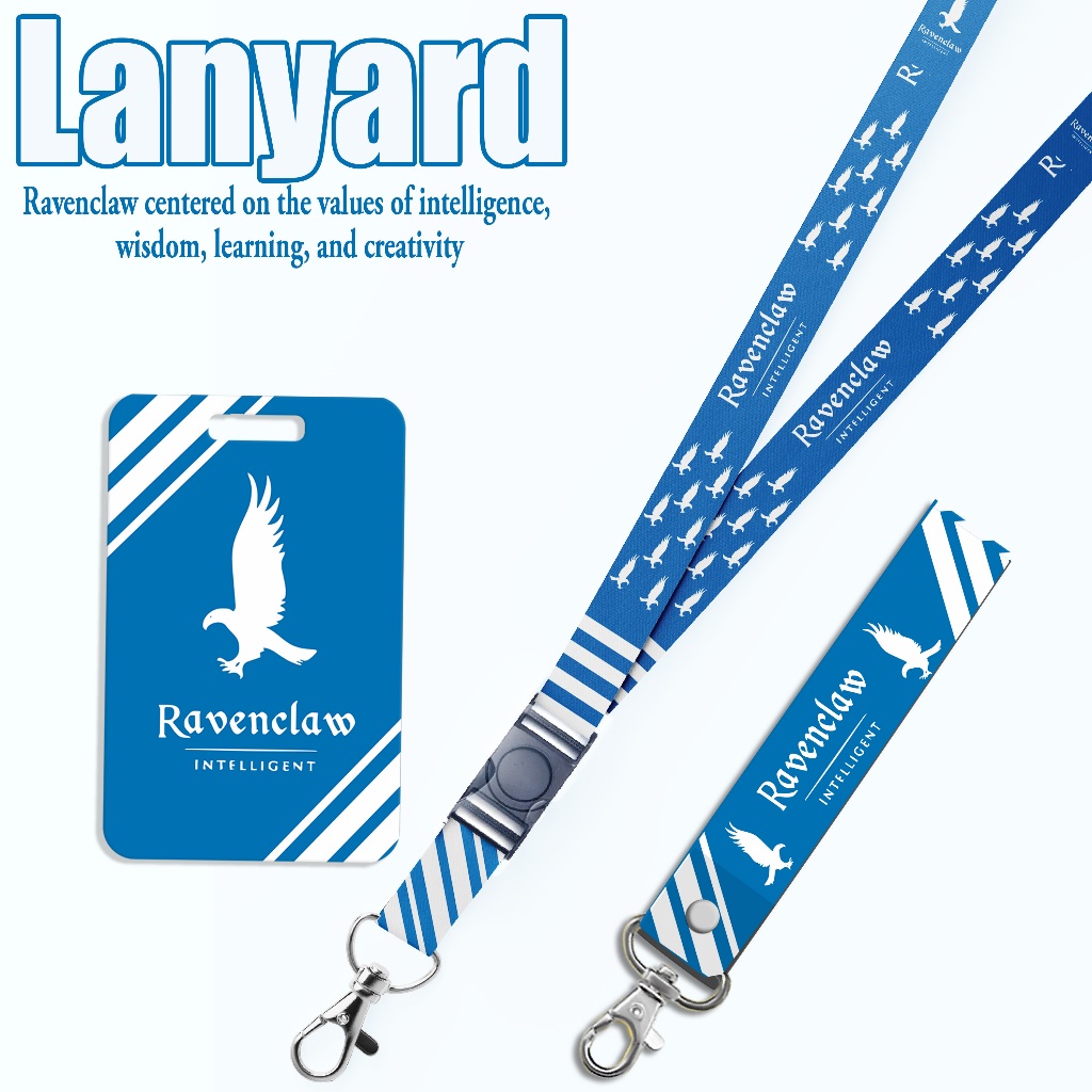 

STRAP LANYARD CARD HOLDER Ravenclaw H4rry Pott3r Gantungan Kunci - Tali Handphone - ID Card