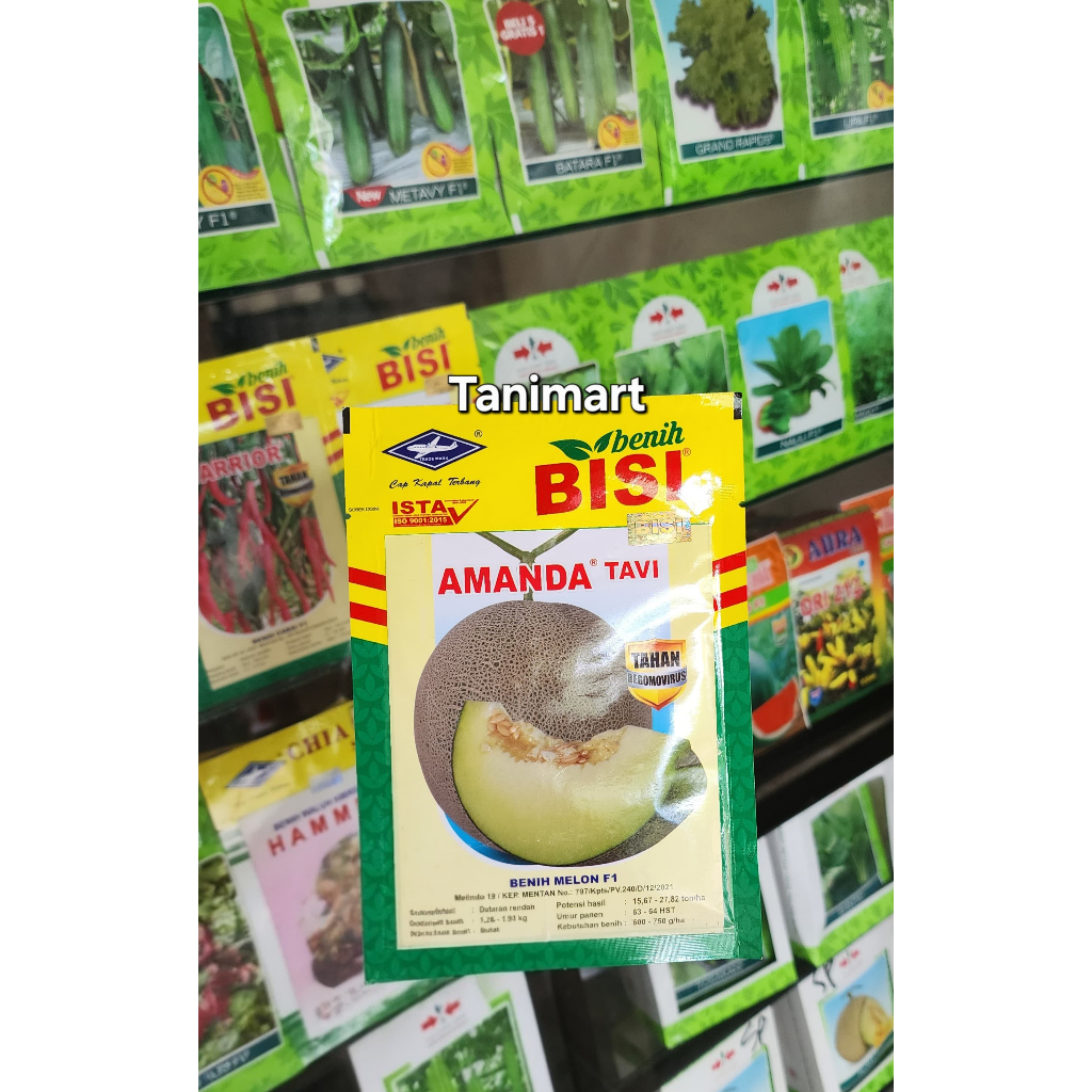 BENIH BIBIT MELON AMANDA TAVY  ISI 550 BUTIR BISI KAPAL TERBANG (KEMASAN ORIGINAL PABRIK)