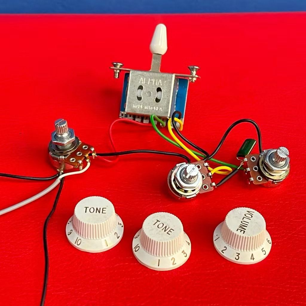 Prewired Wiring Knob Switch Potensio Gitar Elektrik