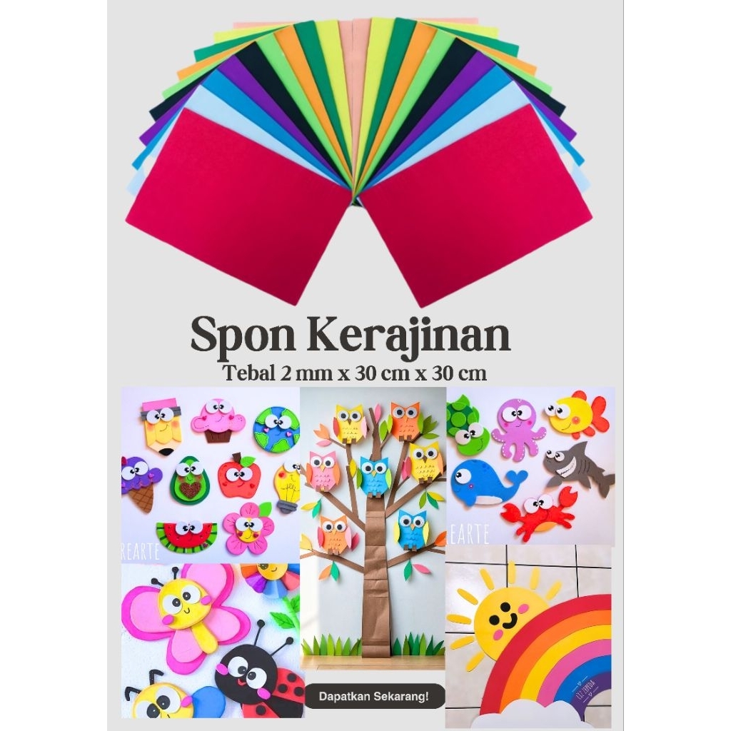 

Spon Kerajinan Spon Eva 2 mm x 30 cm x 30 cm