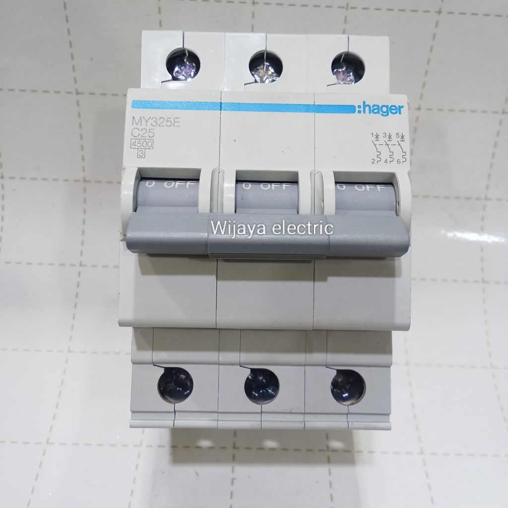 MCB 3P 25A MY325E hager MCB 3phase c25 original