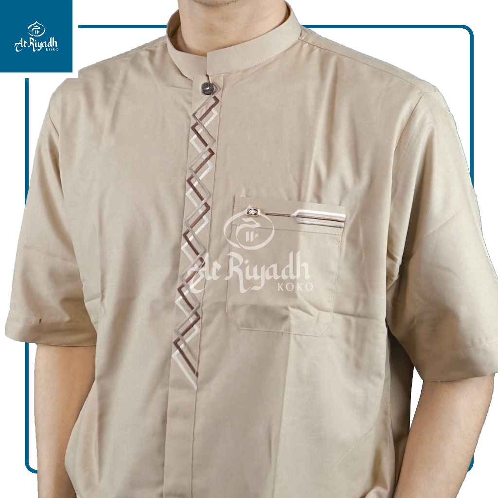 Baju Koko Pria QORI Dihrar Lengan Pendek Elegan