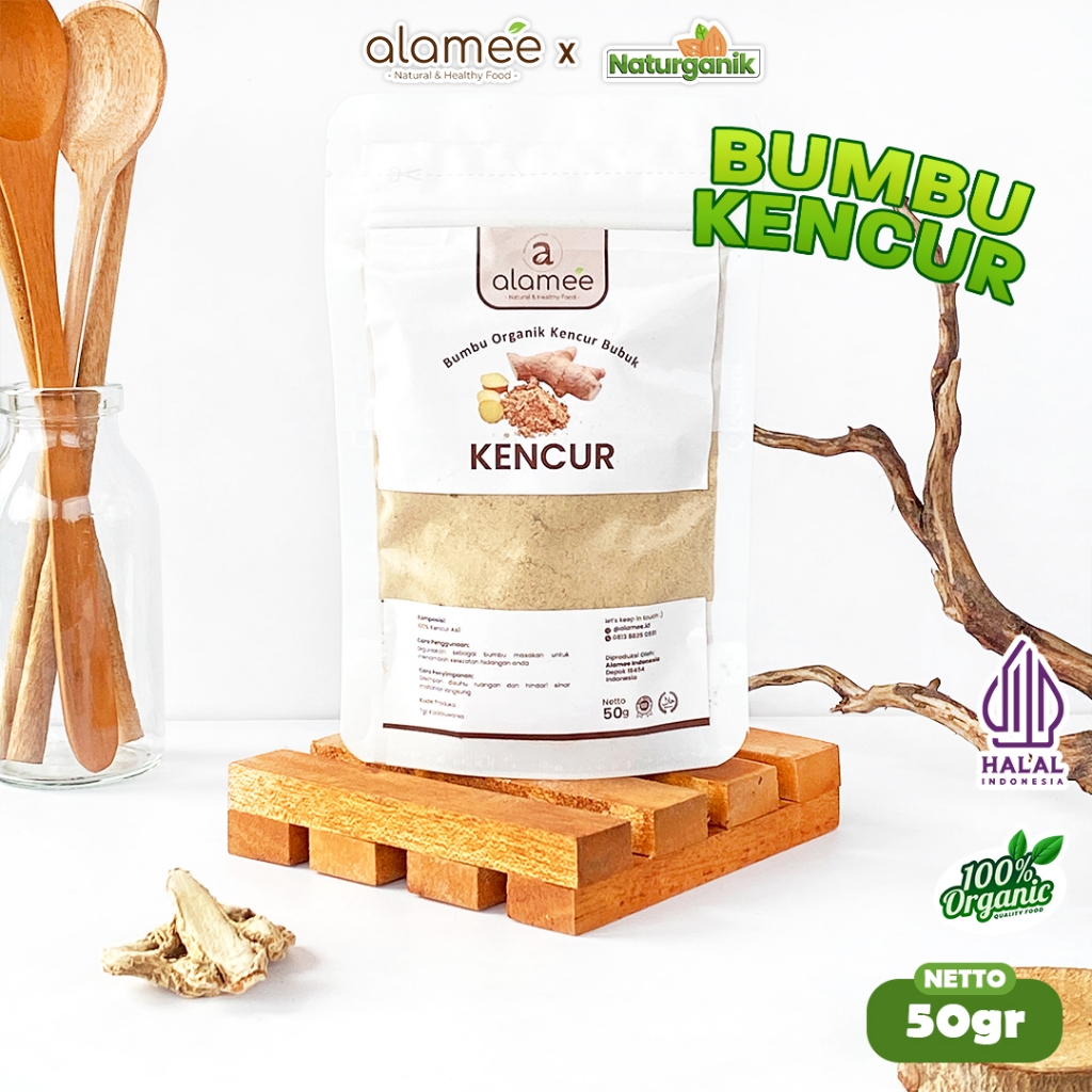 

ALAMEE Bubuk Kencur Bumbu Dapur Organik Murni Asli Seasoning Powder Spice 50 Gram Naturganik