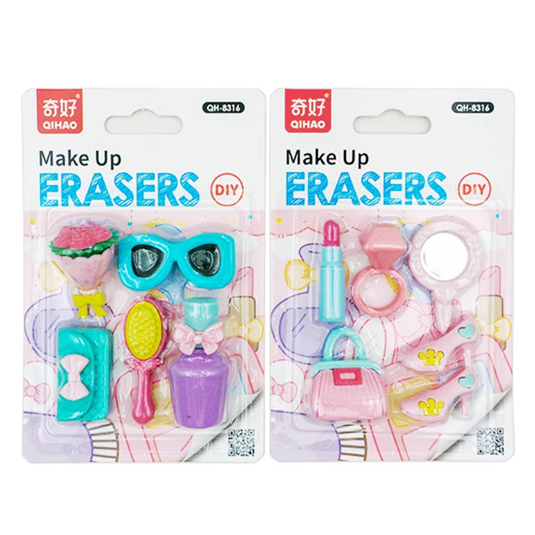 

8316 Penghapus Fancy karakter Anak perempuan Makeup bunga / Stationery Gift koleksi