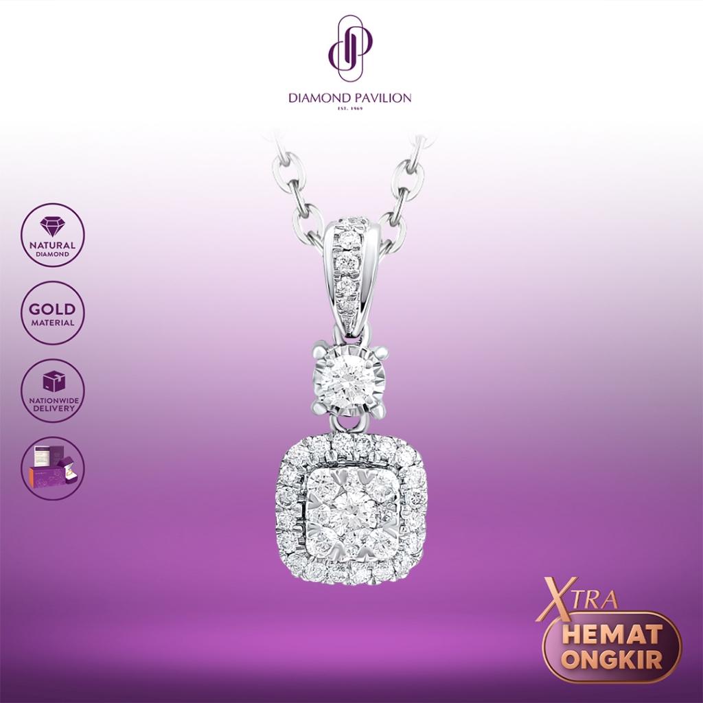 Diamond Pavilion Liontin Emas Batu Berlian Bryna Pendant
