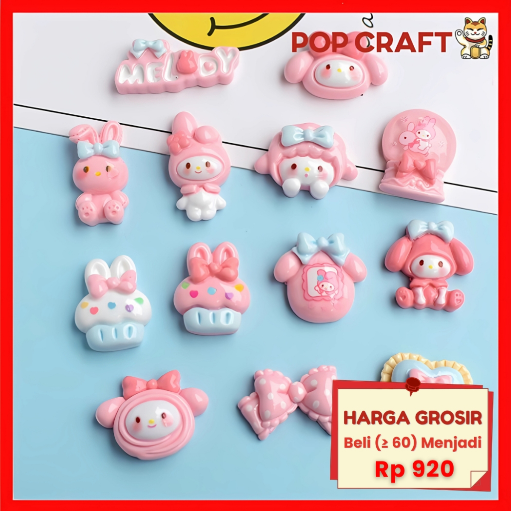 

PC Resin Clay Stiker 3D Untuk Case HP Botol Minum Notebook DIY Lucu Cartoon Melody Buat Deco 3D-015