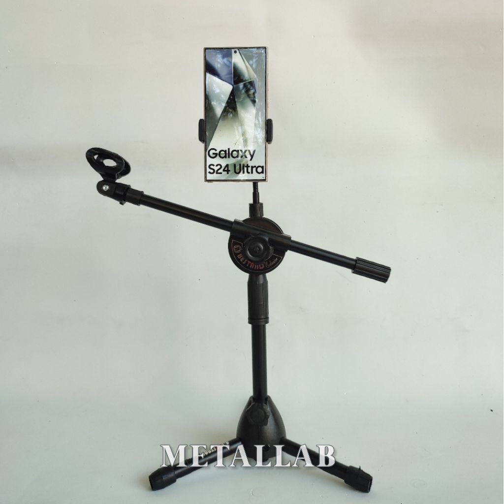 Stand Mic pendek Stand Mic Karoke Stand Mic Hadroh Stand Mic Bestand Exclusive Double Holder Free Ho