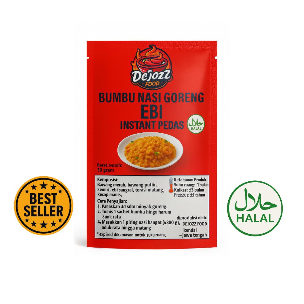 

Bumbu Nasi Goreng Ebi Instan Pedas Dejozzfood Praktis & Enak Ala Abang-abang