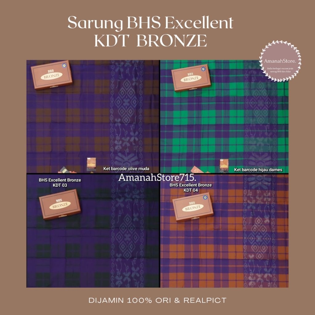 SARUNG BHS EXCELLENT KDT BRONZE 100% ORI [SILAHKAN BACA DESKRIPSI]