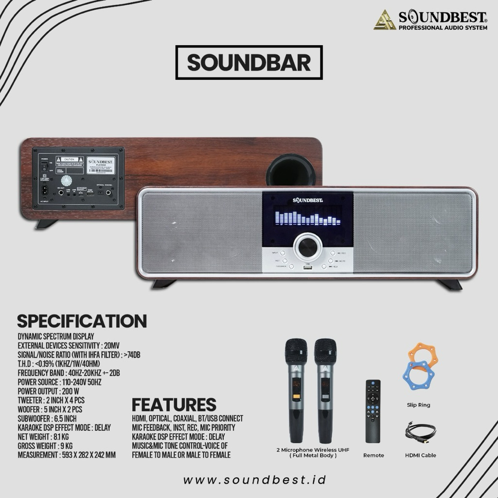 Soundbar Soundbest Playbar Original With Bluetooth