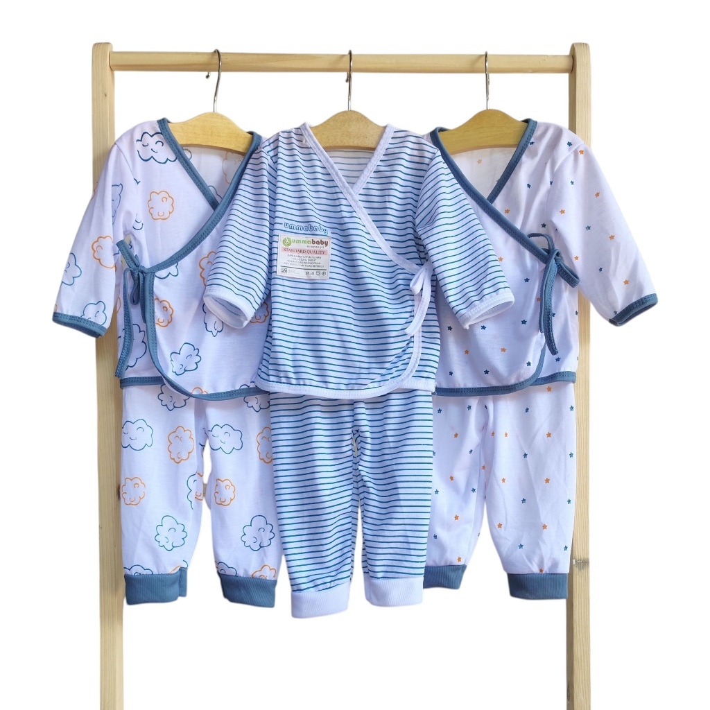 Paket 39 pcs Set Lengkap Baju Bayi Kimono Tali Setelan Outfit Baby OOTD SNI Topi Sarung Tangan Kaki 