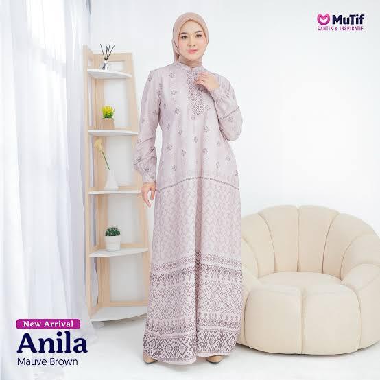 GAMIS ANILA MAUVE BROWN MUTIF