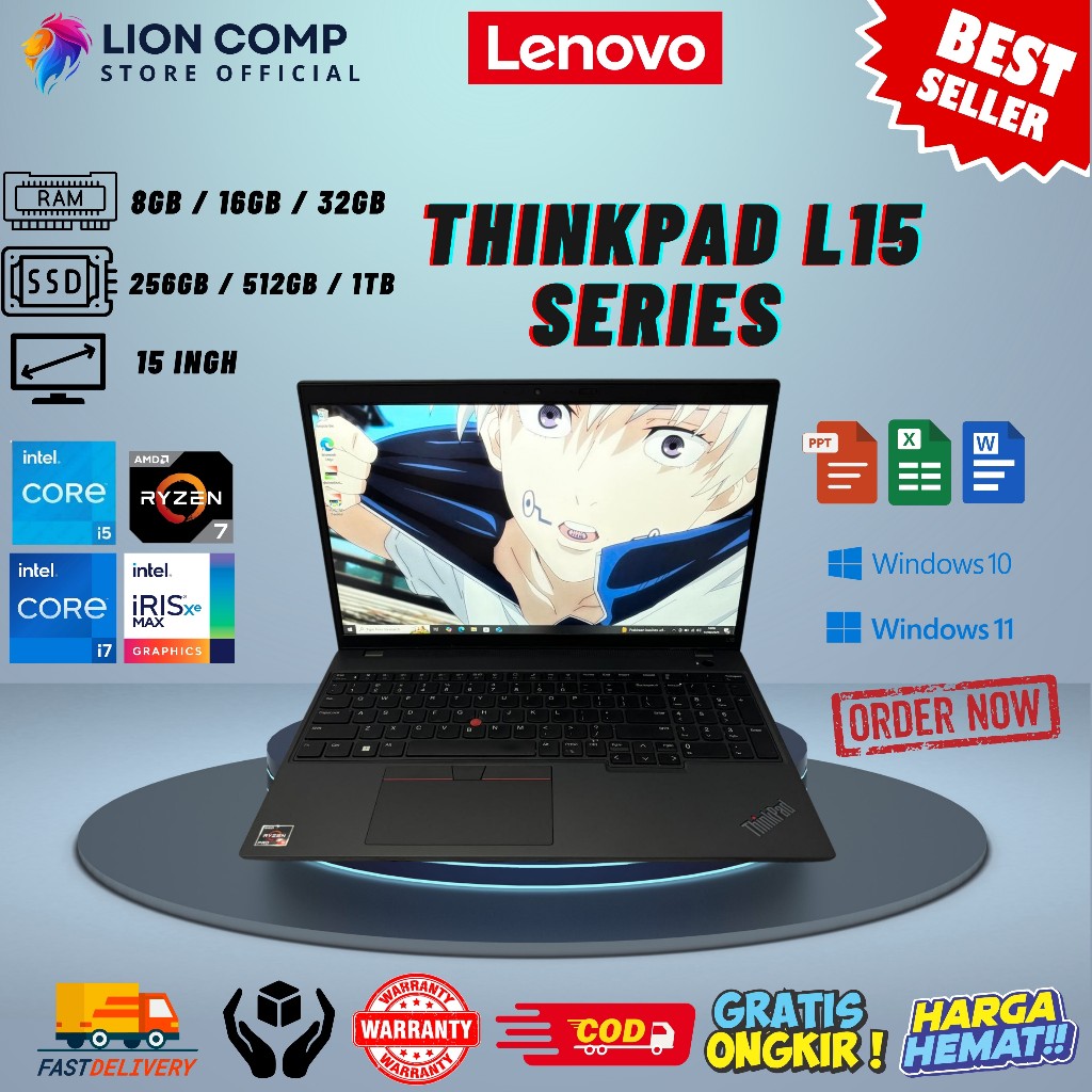 Lenovo Thinkpad G3 G2 G1 L15 / Thinkpad E15 E14 RYZEN 7 | 5 16GB 512GB 15"