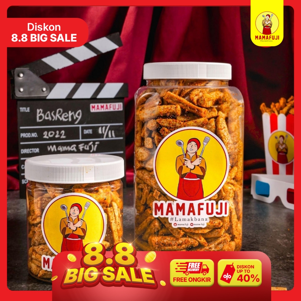 

Mamafuji - Basreng Pedas Asin Balado Original Pedas Daun Jeruk 850gr