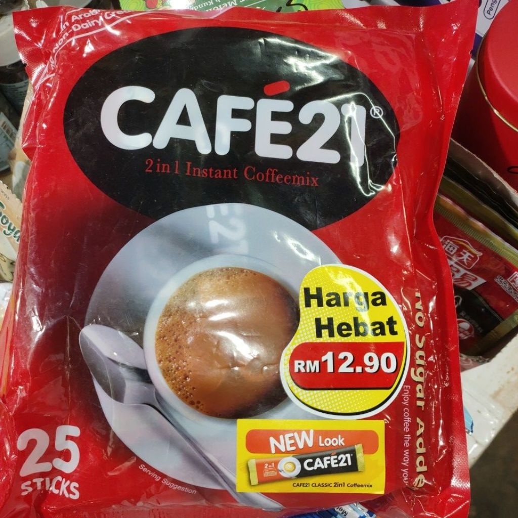 

CAFE 21 /2 in 1 instan coffeemix @ 25 stick tanpa gula