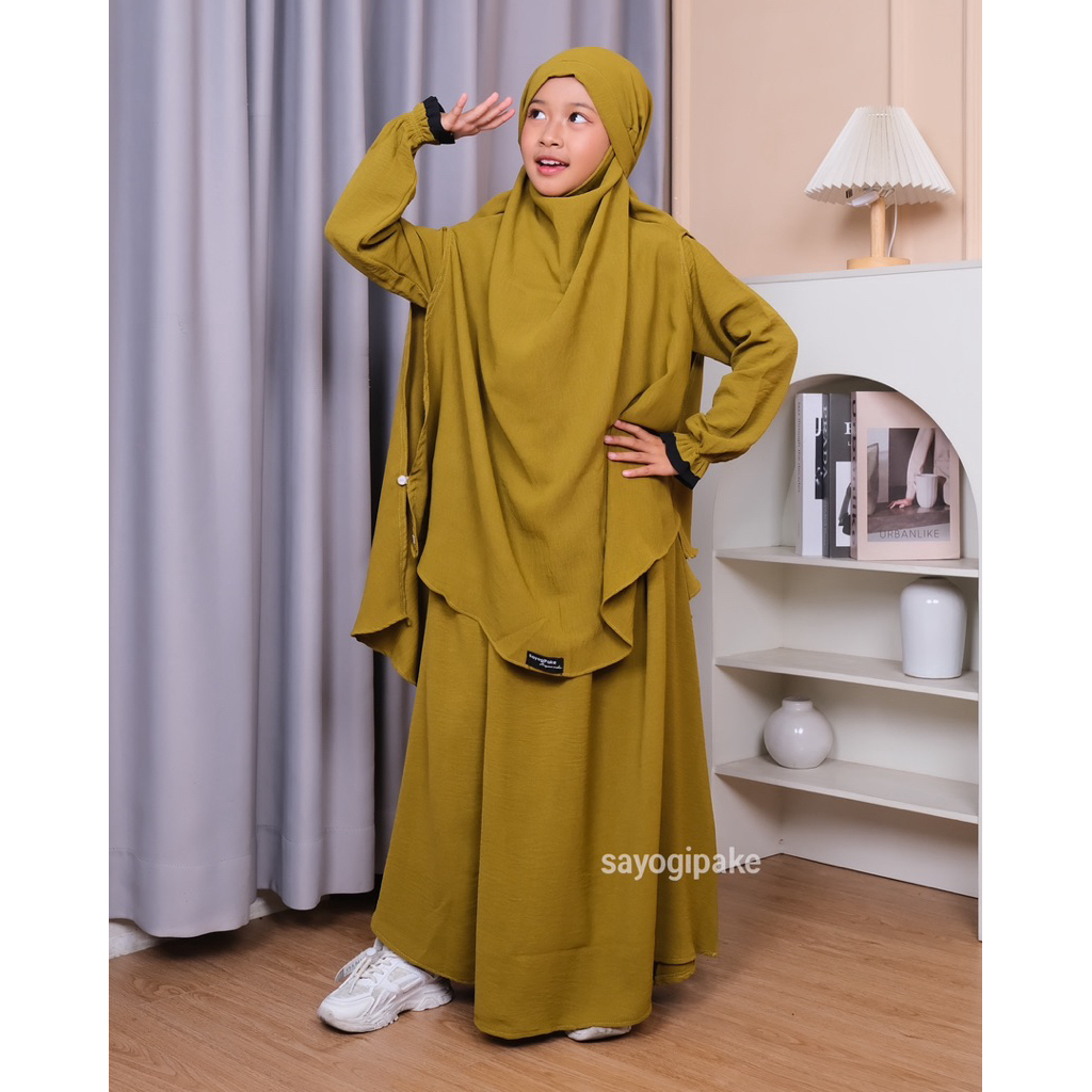 Gamis anak tanggung zulaikha set couple mom Gamis anak Pesantren syari muslim pengajian