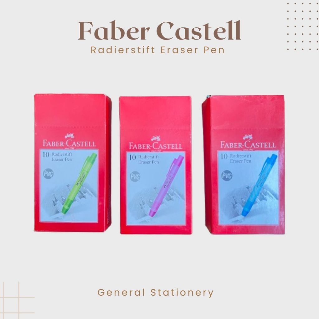 

Faber Castell Radierstift Eraser Pen / Penghapus Pensil Faber Castell Bentuk Pulpen Isi Ulang/ 1 PCS