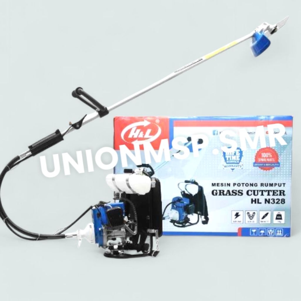 Mesin Potong Rumput Gendong H&L HL N328 | Grass Cutter 2 Tak Tenaga Besar Original
