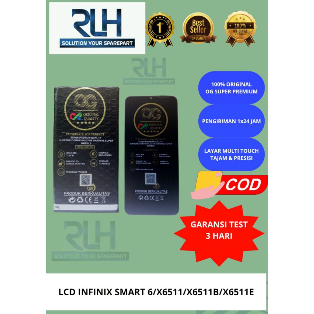 LCD INFINIX SMART 6/X6511/X6511B/X6511E