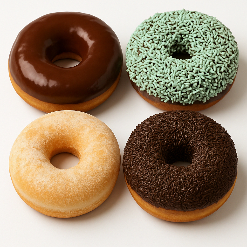 

NOIR Donat Labu Topping 4 Varian Rasa Homemade Fresh / Pumpkin Donat Lembut Cocok Untuk Anak-Anak